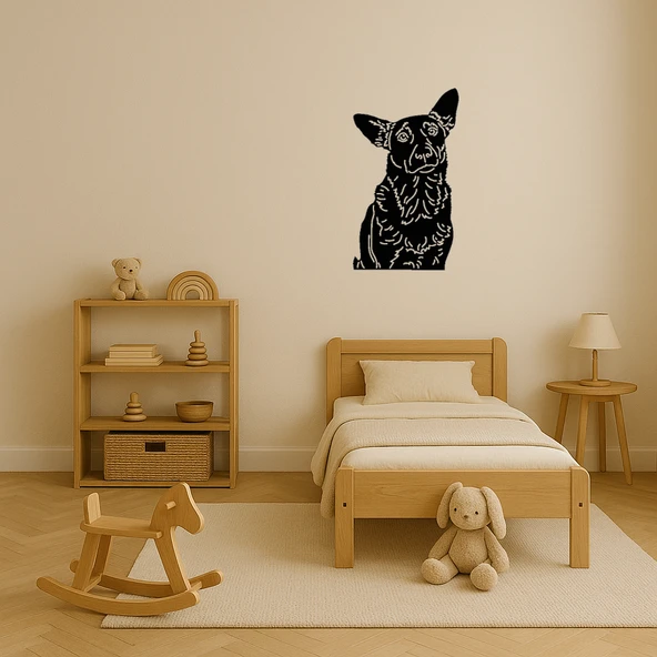 Sevimli Köpek MDF Dekoratif Tablo - Resim 4