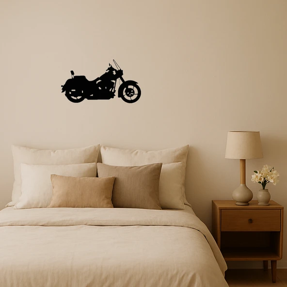 Klasik Motosiklet Dizaynlı MDF Dekoratif Tablo ürün görseli