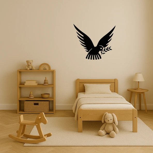 Zeytin Dalı ile Barış Güvercini Dekoratif Duvar Tablosu - Resim 2