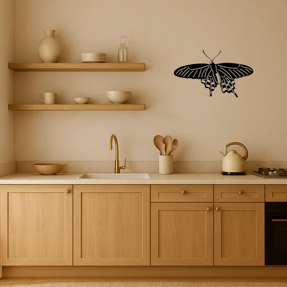 Minimalist Kelebek Duvar Sanatı - Resim 3