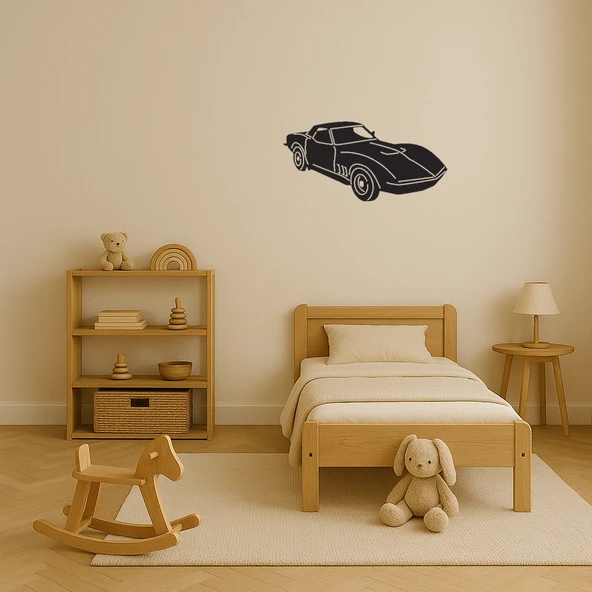 Klasik Araba Temalı MDF Dekoratif Tablo - Resim 3