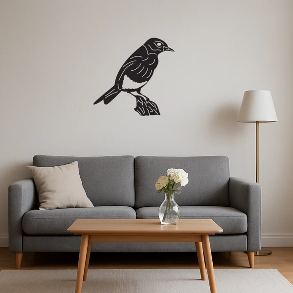 Kuş ve Çiçek Dekoratif Tablo - Renkli Bahar - Resim 4