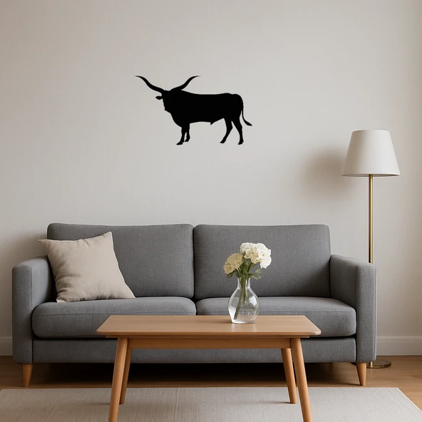 Güçlü Boğa Temalı Dekoratif İç Mekan Tablosu - Resim 4