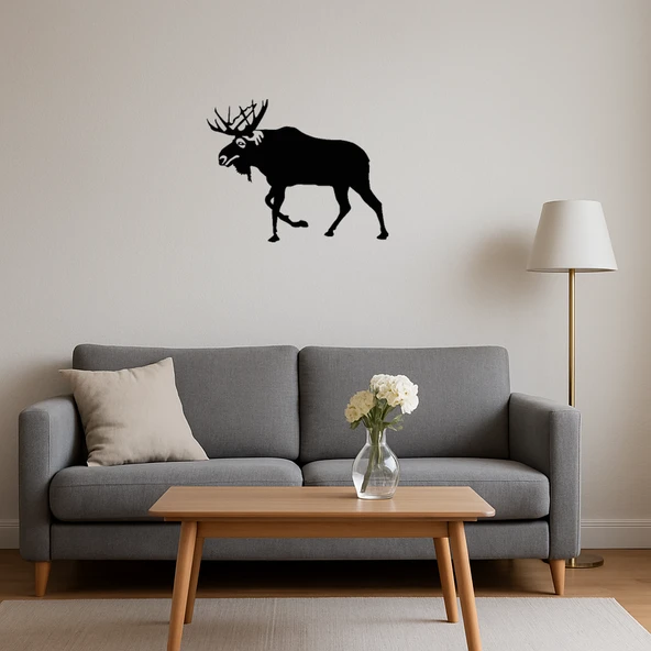 Orman Temalı Geyik Duvar Tablosu - Resim 4