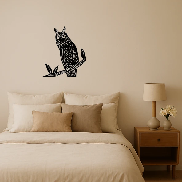Minimalist Baykuş Temalı Duvar Dekoru ürün görseli