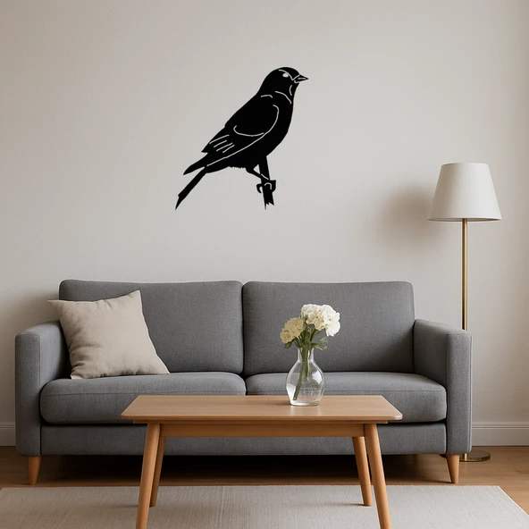 Kuzey Amerika Kuşu MDF Sanatsal Tablo - Resim 3