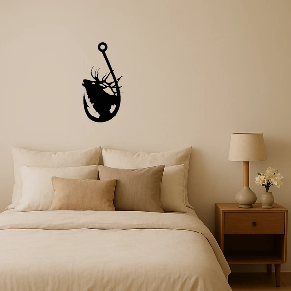 Geyik Başlı Dekoratif Askı Tablosu ürün görseli