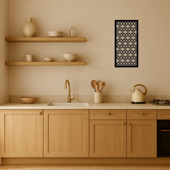 Sanatsal Yaprak Desenli Dekoratif Tablo - Resim 2