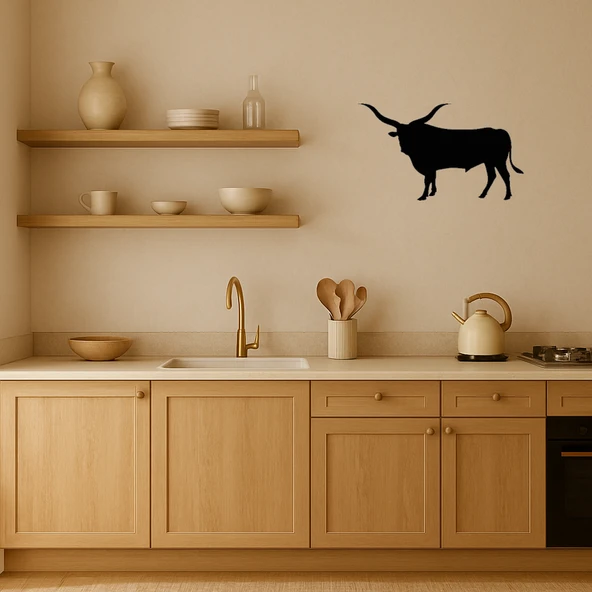 Güçlü Boğa Temalı Dekoratif İç Mekan Tablosu - Resim 2