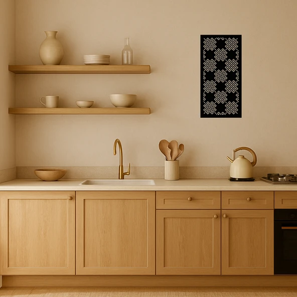 Abstrakt Çiçek Desenli Dekoratif Tablo - Resim 2