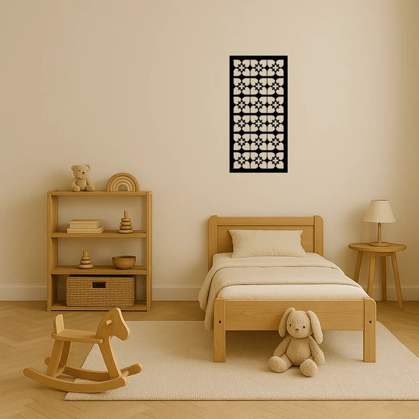 Modern Çiçek Motifli MDF Duvar Tablosu - Resim 4