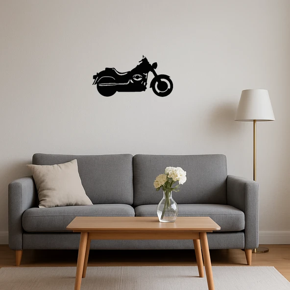 Dinamik Tarzda MDF Motosiklet Duvar Süsü - Resim 4