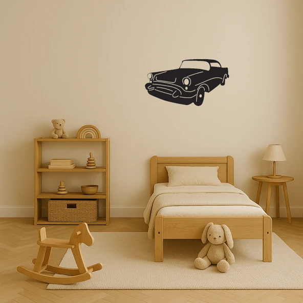 Retro Araba Koleksiyonu MDF Dekoratif Tablolar - Resim 2