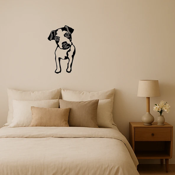 Küçük Boyutlu Sevimli Köpek Yüzü MDF Tablo ürün görseli