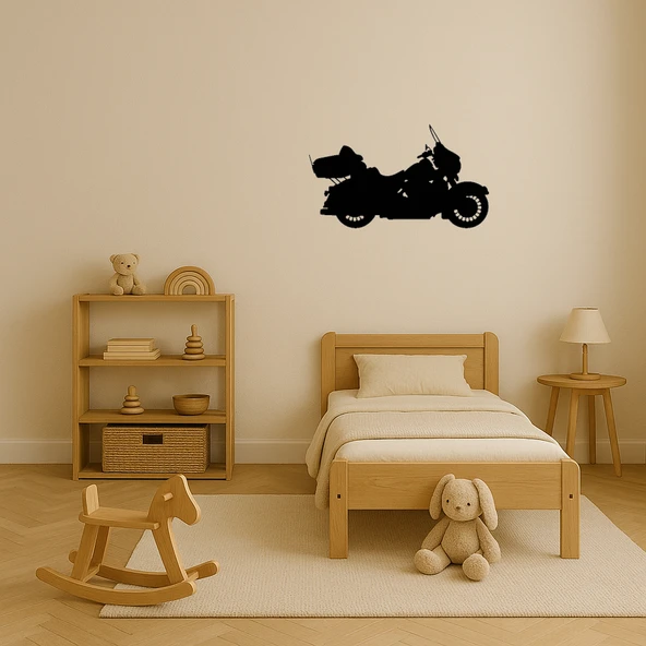 Minimalist MDF Motosiklet Dekoratif Tablo - Resim 3