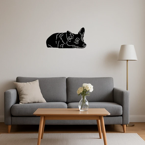 Minimalist Köpek Yüzü MDF Dekoratif Tablo - Resim 4