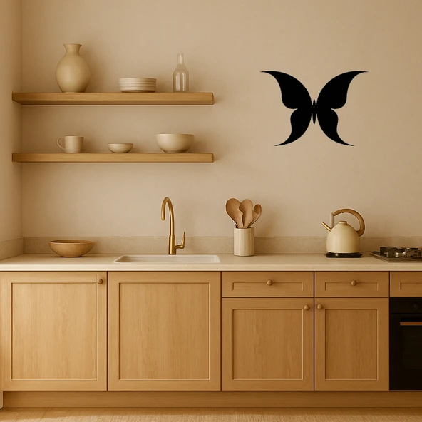 Sanatsal Kelebek Temalı MDF İç Mekan Tablosu - Resim 2