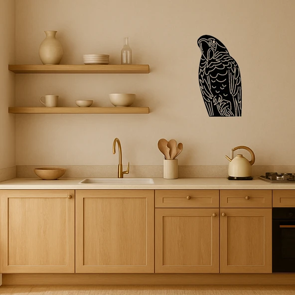 Tropik Papağan Desenli MDF Dekoratif Tablo - Resim 2