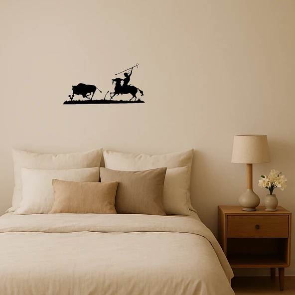 Boğa Avı Sahnesi Dekoratif Tablo ürün görseli