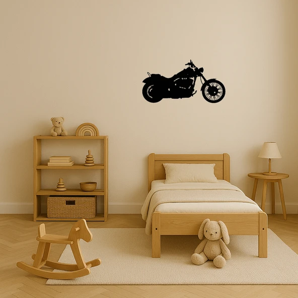 Klasik Motor Temalı MDF Duvar Sanatı - Resim 3