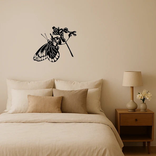 Şık Kelebek Desenli Dekoratif Tablo ürün görseli