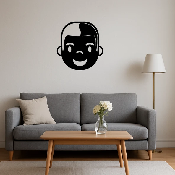 Erkek Yüzü Tasarımlı Dekoratif Tablo - Resim 4