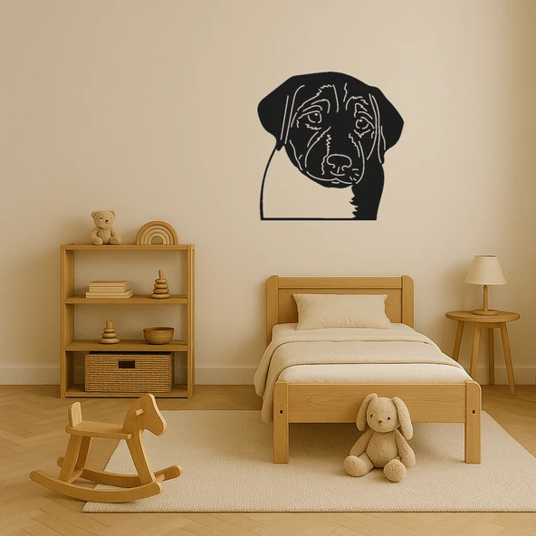 Sevimli Köpek Yüzü Duvar Süsü - Resim 3