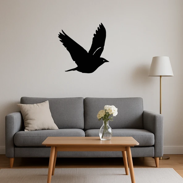 Özgürlük Temalı Uçan Kuş MDF Tablo - Resim 3