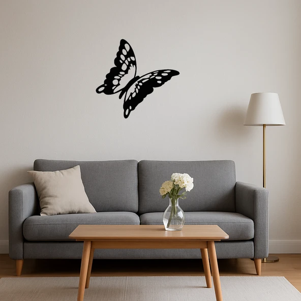 Modern Kelebek Tasarımlı MDF Duvar Tablosu - Resim 2