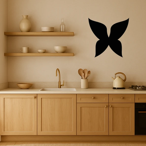 Modern Kelebek Motifli MDF İç Mekan Tablosu - Resim 2