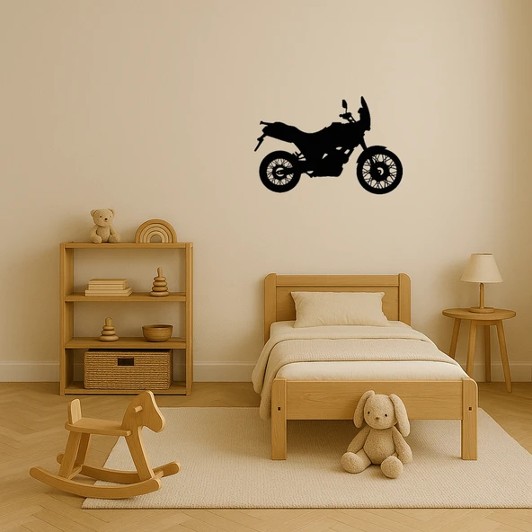 Retro Motosiklet Tasarımlı MDF Duvar Tablosu - Resim 4