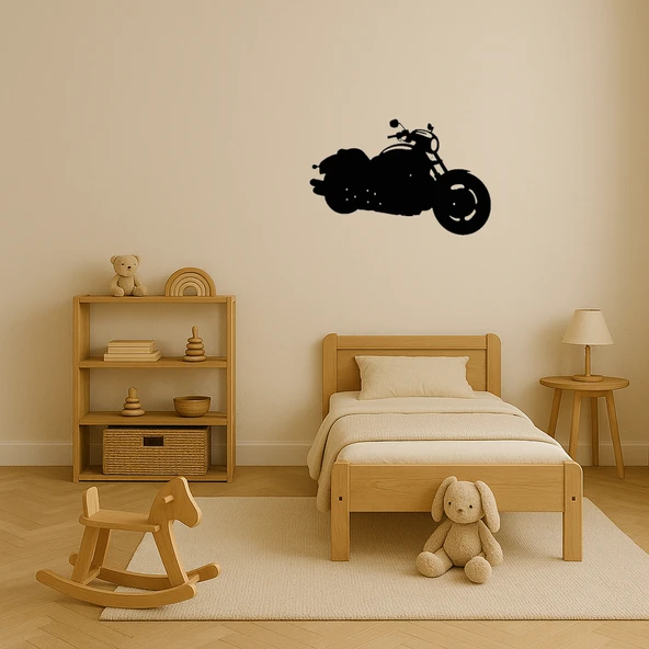 Şık ve Zarif MDF Motosiklet Duvar Dekoru - Resim 3
