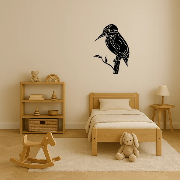 Renkli Yalıçapkını MDF Dekoratif Tablo - Resim 3