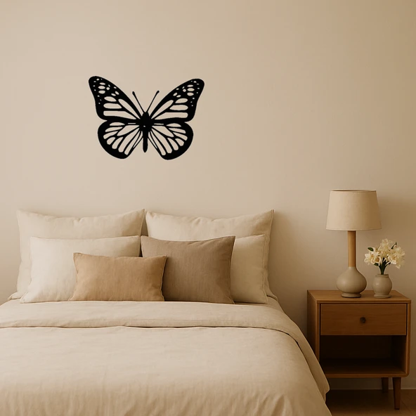 Çiçek ve Kelebek Motifli MDF Tablo ürün görseli