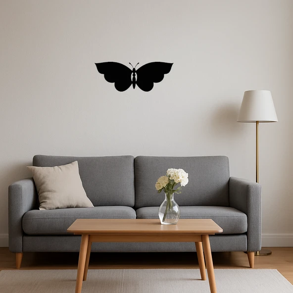 Soyut Kelebek Desenli MDF Dekor - Resim 2