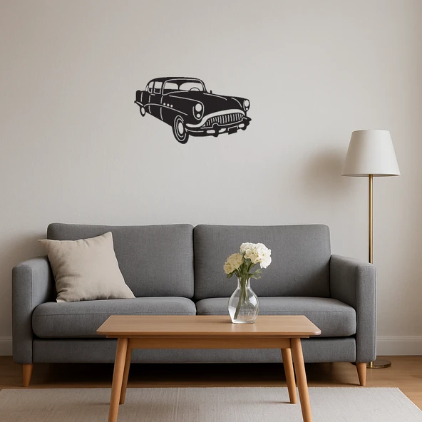 Klasik Araba Temalı MDF Dekoratif Tablo - Resim 4