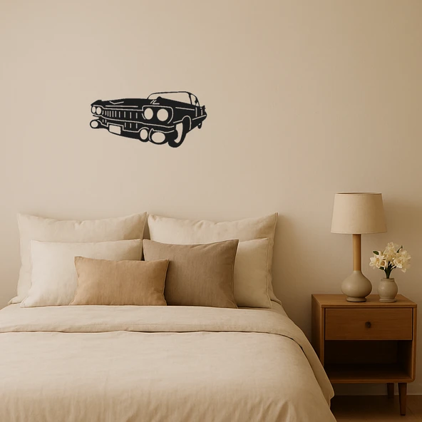 Vintage Klasik Araba MDF Duvar Dekoru ürün görseli