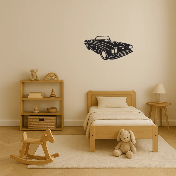 Retro Tarzı Klasik Araba MDF Duvar Tablosu - Resim 3