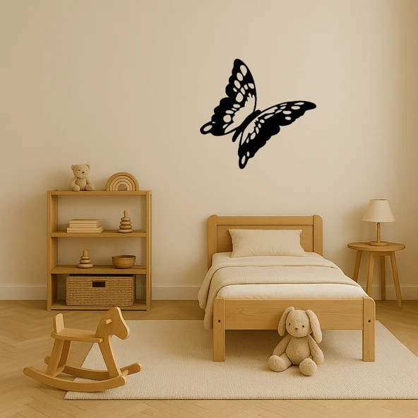 Modern Kelebek Tasarımlı MDF Duvar Tablosu - Resim 4