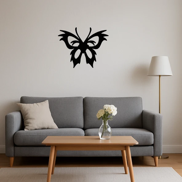 Vintage Kelebek MDF Duvar Tablosu - Resim 2