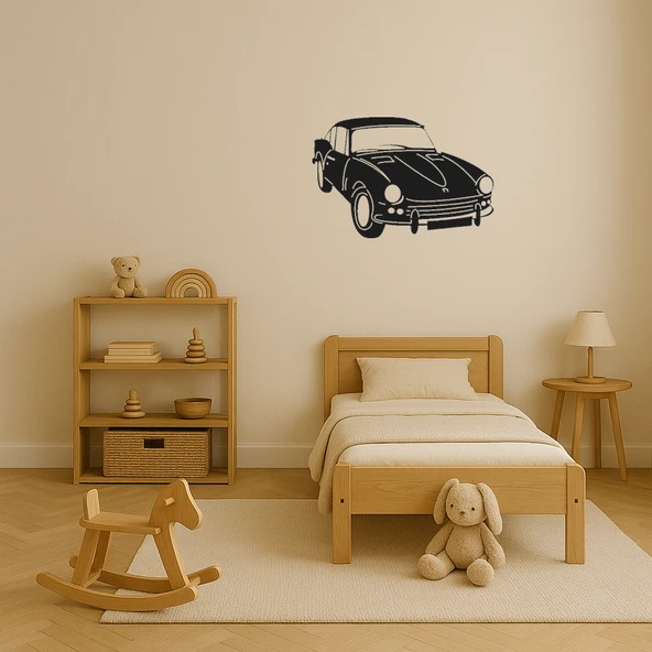 Klasik Arabalar Temalı MDF Dekoratif Tablo - Resim 3