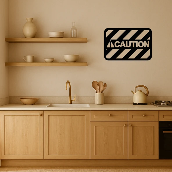 Caution Dikdörtgen Uyarı Tabelası ürün görseli