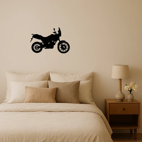 Retro Motosiklet Tasarımlı MDF Duvar Tablosu ürün görseli