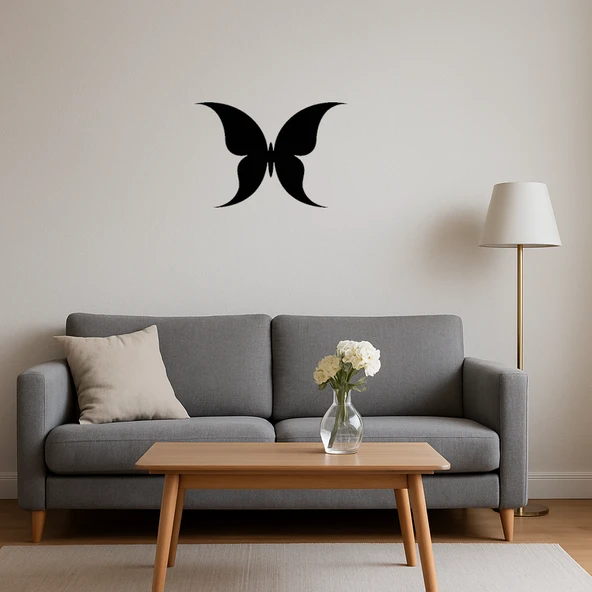 Sanatsal Kelebek Temalı MDF İç Mekan Tablosu - Resim 4