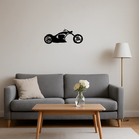 Özgür Motorcu Temalı MDF Dekoratif Tablo - Resim 4