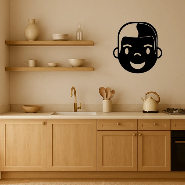 Erkek Yüzü Tasarımlı Dekoratif Tablo - Resim 2