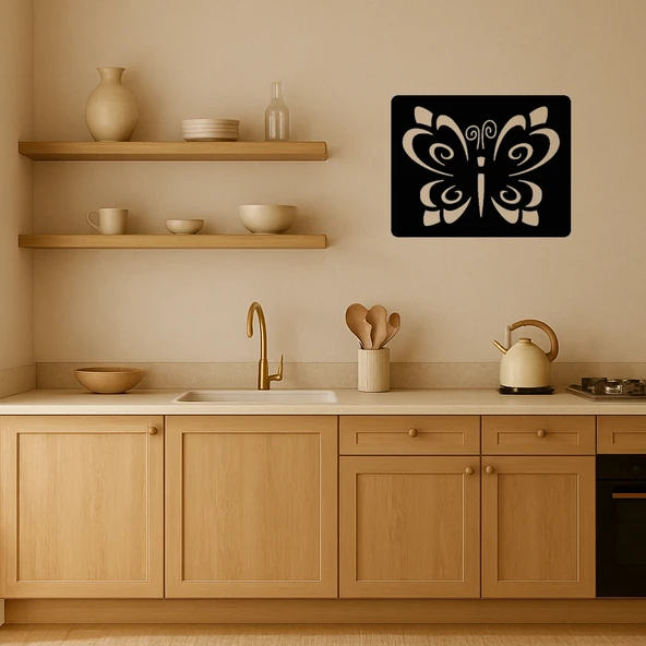 Renkli Kelebek Dekoratif Tablo - Resim 2