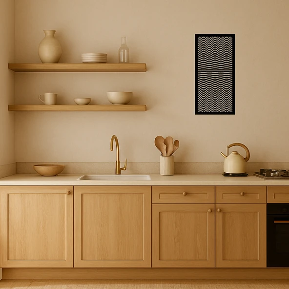 Modern Çiçek Desenli MDF Duvar Tablosu - Resim 2