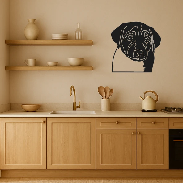 Sevimli Köpek Yüzü Duvar Süsü - Resim 2