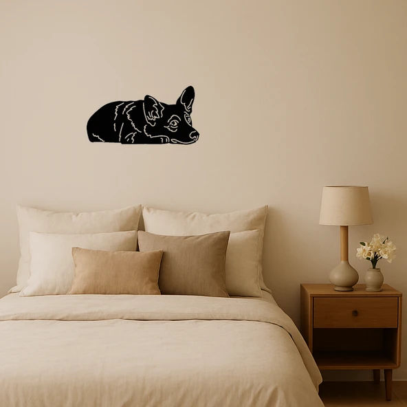 Minimalist Köpek Yüzü MDF Dekoratif Tablo ürün görseli